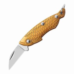 карманные ножи купить в украине 3D Fish Shape мини Folding Keychain карманный нож High Hardness Sharp клинок Outdoor EDC Camping Hunting Survival Tactical Tool оптом VEXKANT