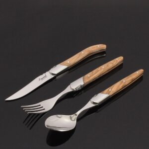 Кухонные ножи Laguiole Olive Wood рукоять High-End Cutlery набор - French Classic Design, Suitable For Restaurants And Hotels оптом VEXKANT