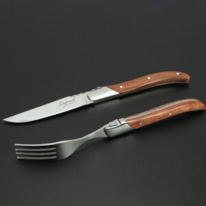 Lagiole Steak нож And Fork набор Rosewood - Exquisite French Design, Suitable For Catering Industry оптом VEXKANT