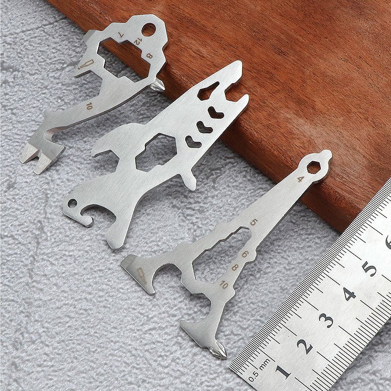 Туристическое снаряжение Keychain Bottle Opener Camping Stainless Steel Creative Tool Card оптом VEXKANT